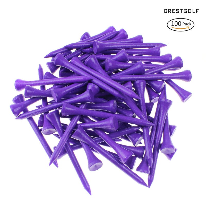 Crestgolf Golf Tee 2-3/4 inch Deluxe Durable Tee Pack of 100 (Purple) - Image 4